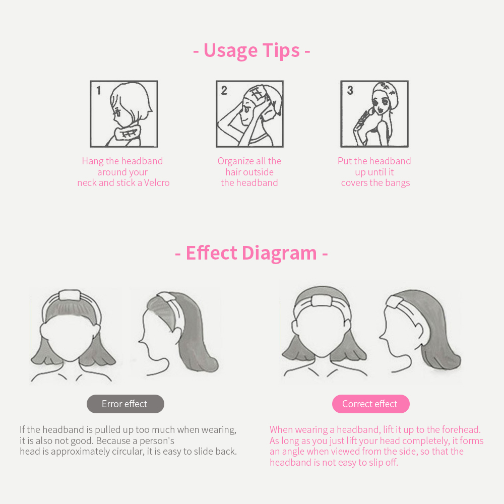 Customise Elastic Makeup Designer Velcro Headbands