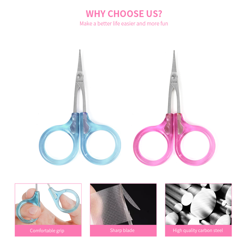 Colorful Plastic Handle Lash Scissors
