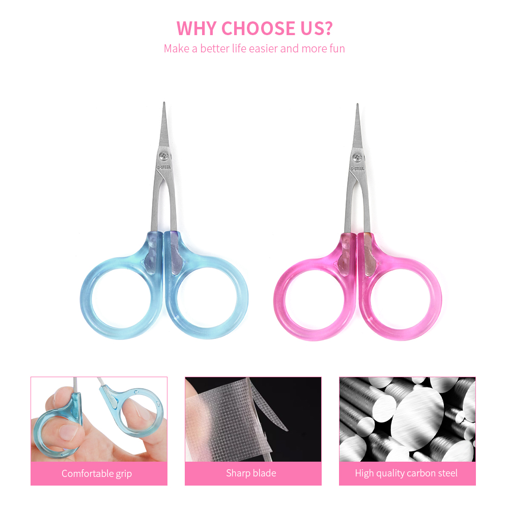 Colorful Plastic Handle Lash Scissors