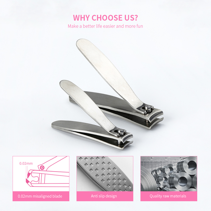 Stainless Steel Hollowed Out Handle Nail Clipper
