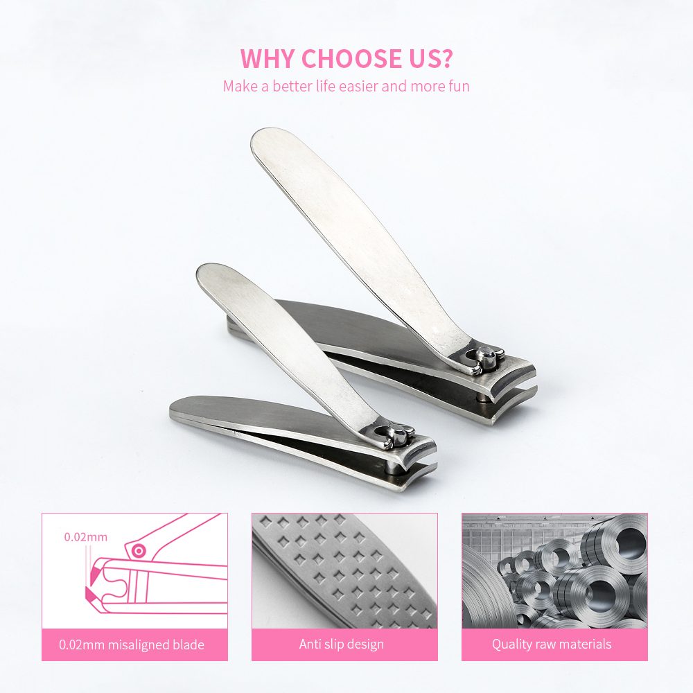 Stainless Steel Hollowed Out Handle Nail Clipper