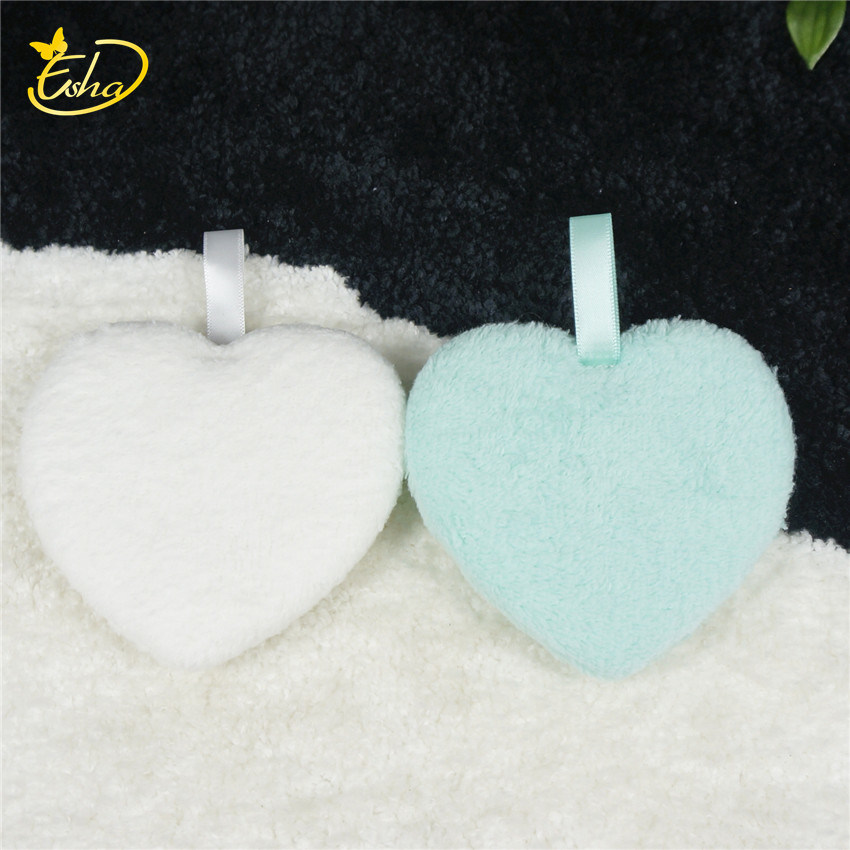 Peach Heart Shape Makeup Cleansing Pad