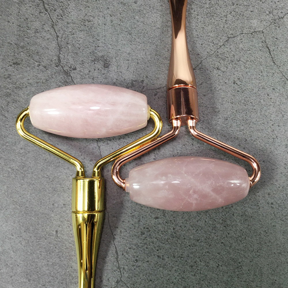 Crystal manual face massager jade stone roller beauty products