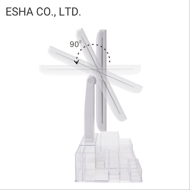 Large Size Three Way Fold Makeup Mirror