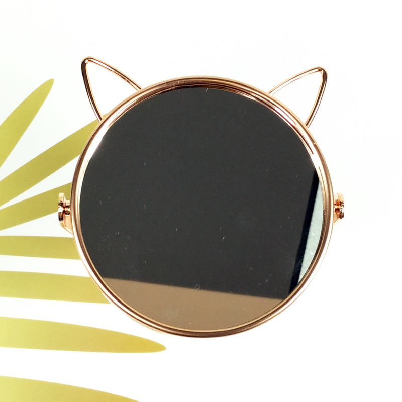 Mini Standing Metal Tabletop Mirror