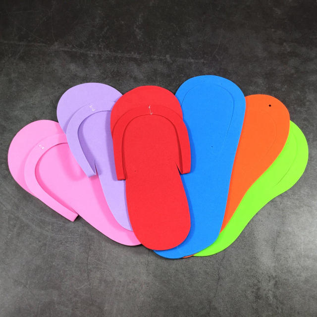 Colorful disposable pedicure flip flop eva slippers