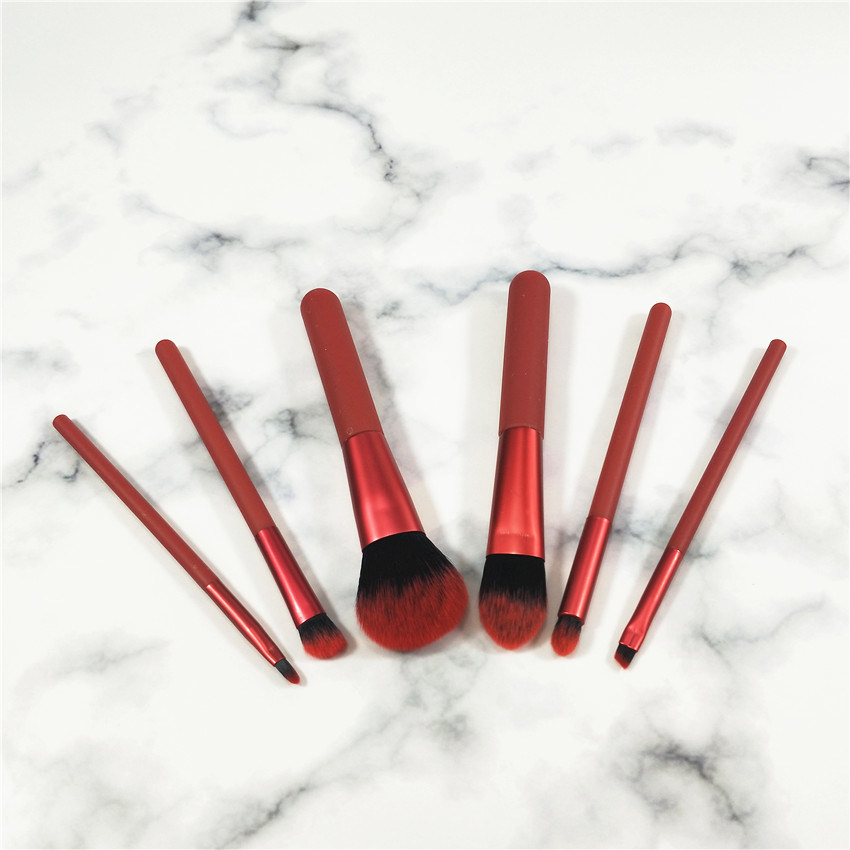 Maquillaje Red Make up brush set Foundation brush