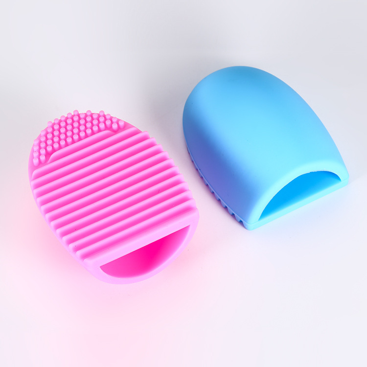Egg Shape Silicone Makeup Brush Cleaning Scrubber