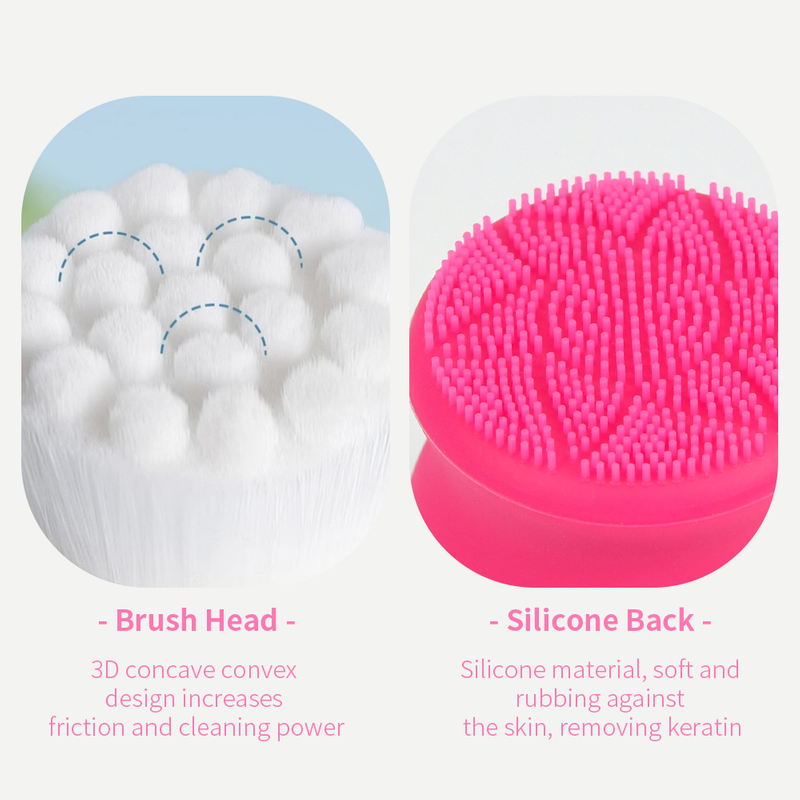 Double Side Soft Silicone Facial Cosmetic Cleansing Brush