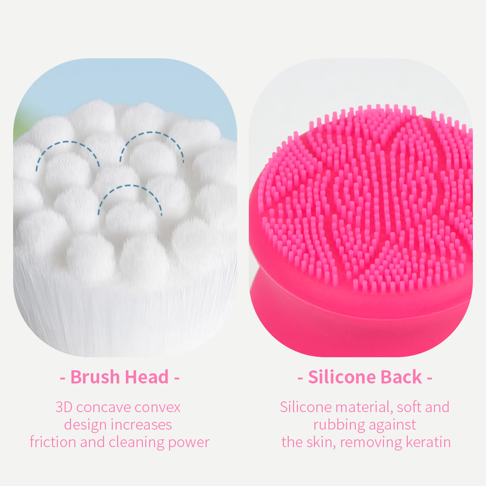 Double Side Soft Silicone Facial Cosmetic Cleansing Brush