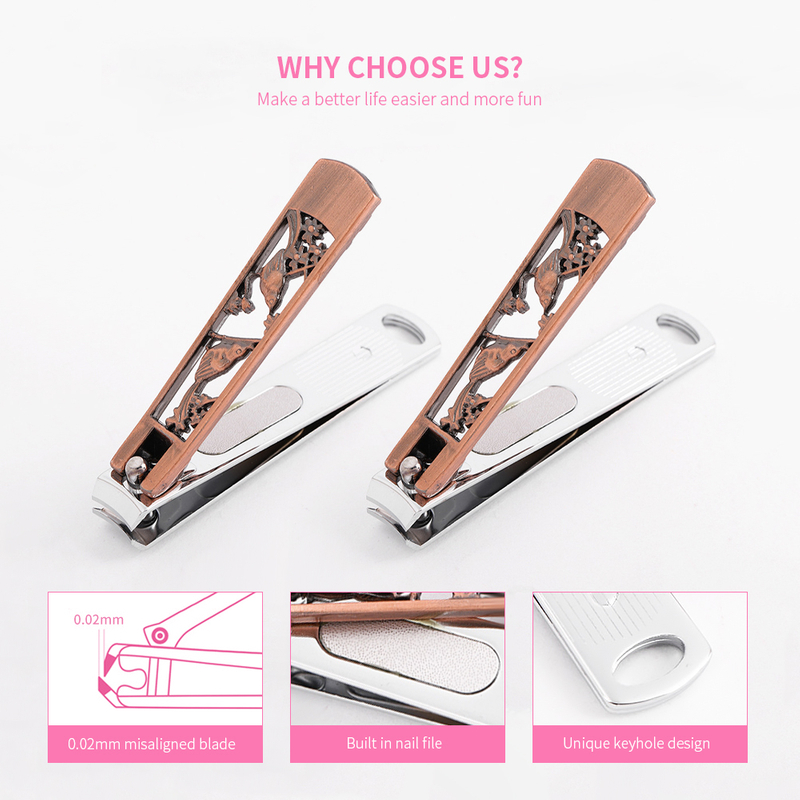 Creative Hollow Gold Pattern Manicure Trimmer