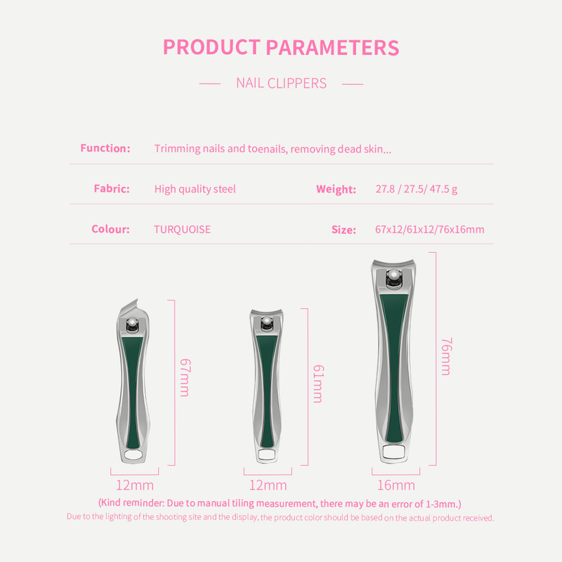 3pcs Slant Edge Finger Toe Nail Clipper