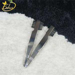 Eyebrow Clip with Nylon Comb Eyebrow Tweezers Clamp