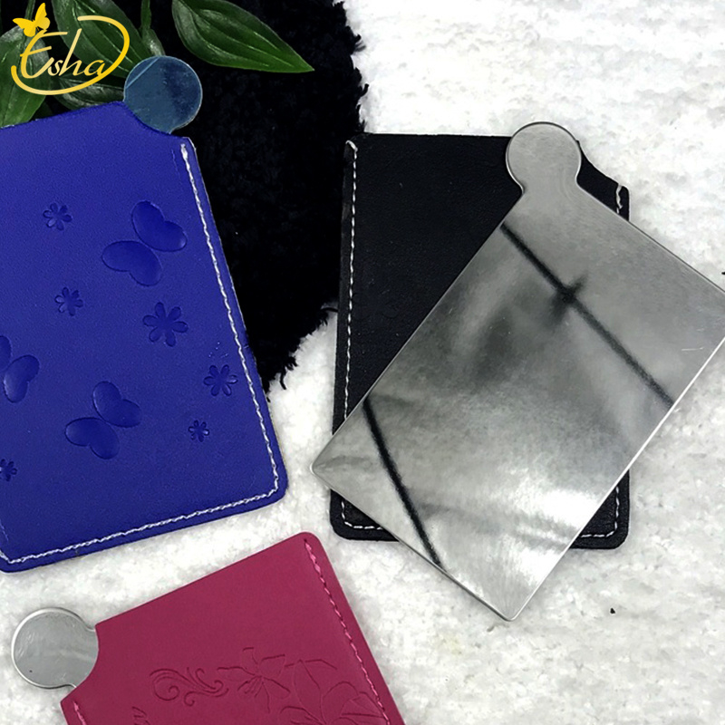 Rectangle Compact Mirror With PU Pouch
