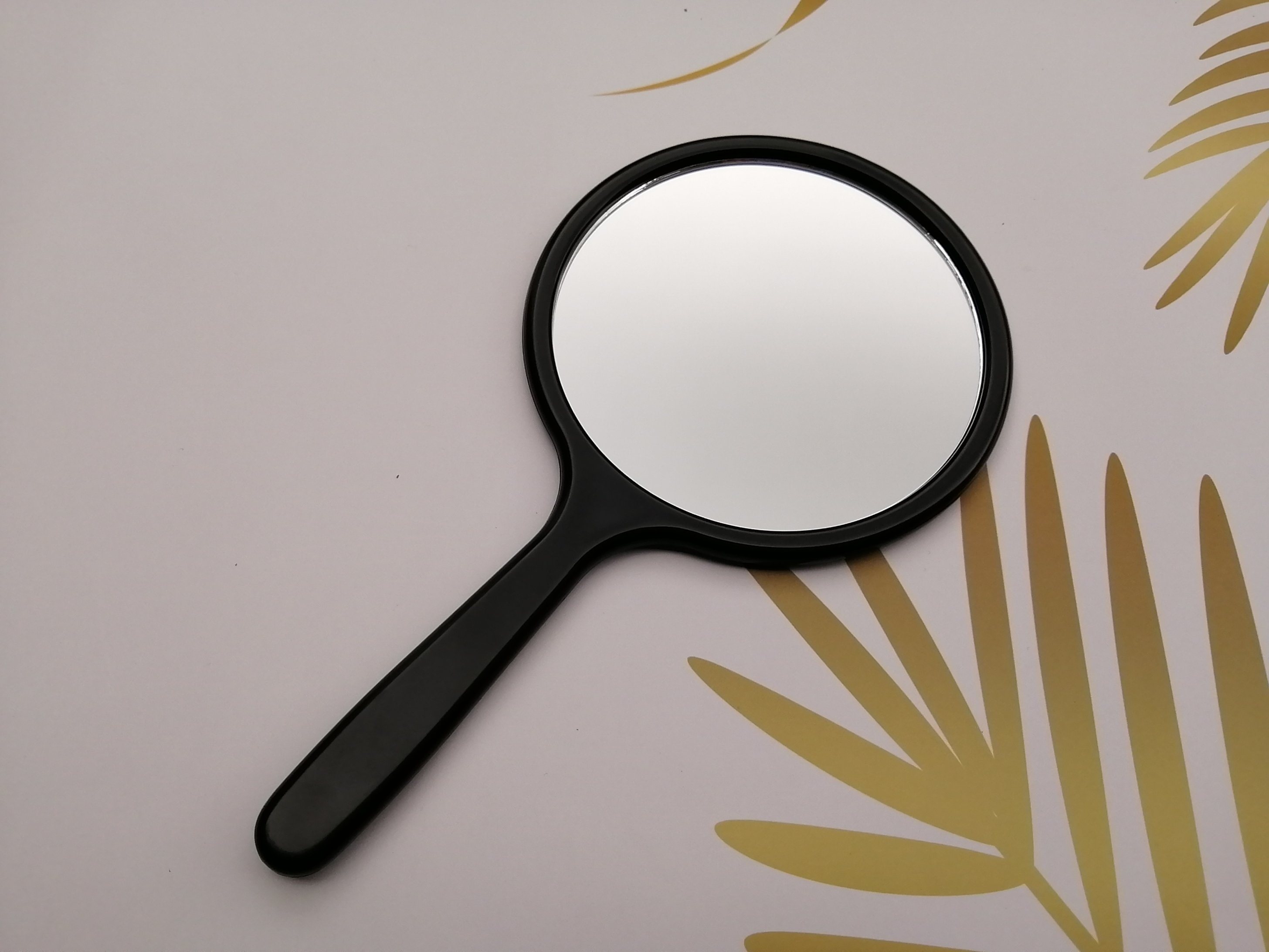 Printing at Back Plastic Mirror Different Shapes Handheld Mirror