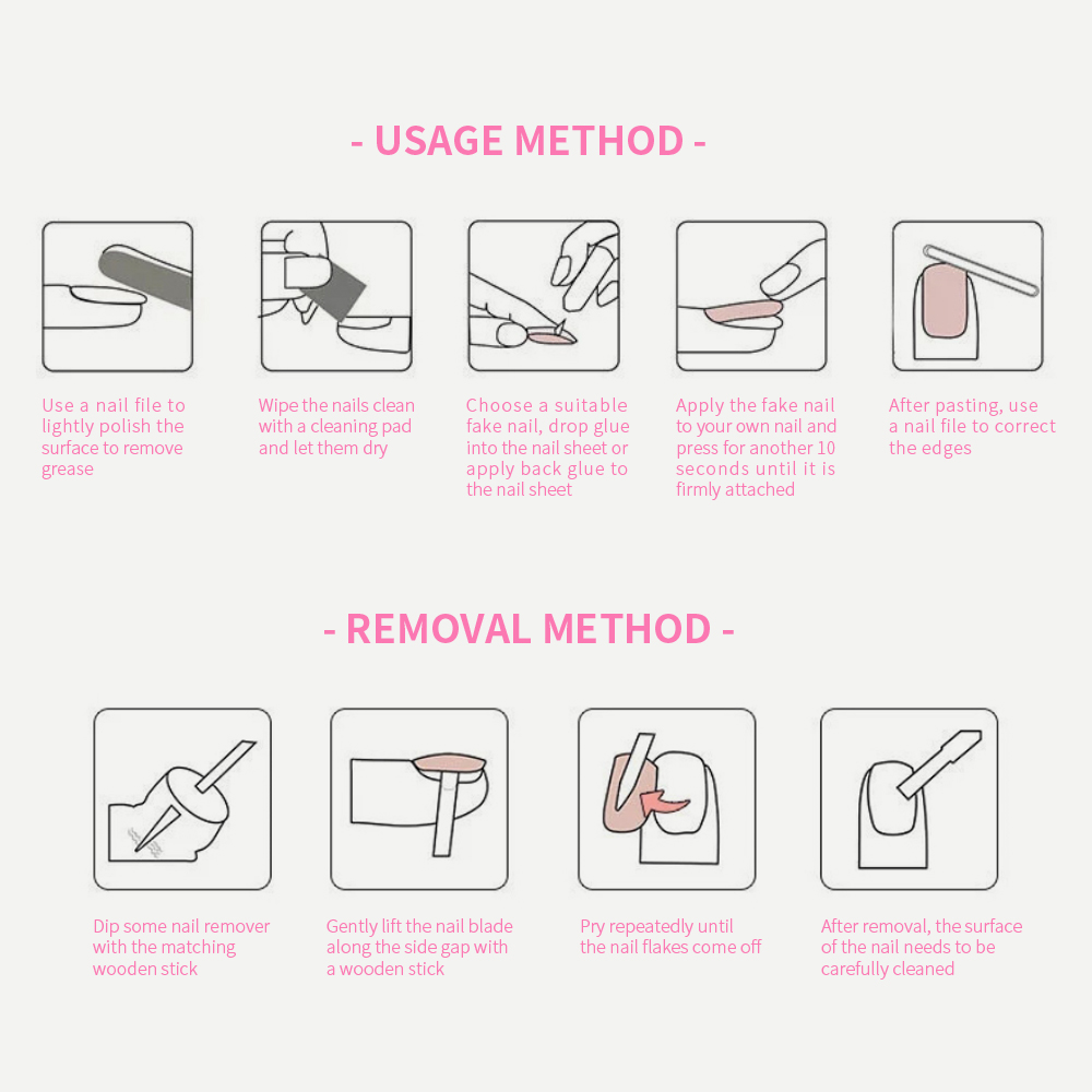 Wearing False Nail Art Nails Enhancement Patch