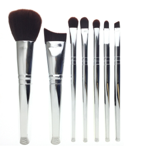 Gold/Silver Portable Short Makeup Brush Set