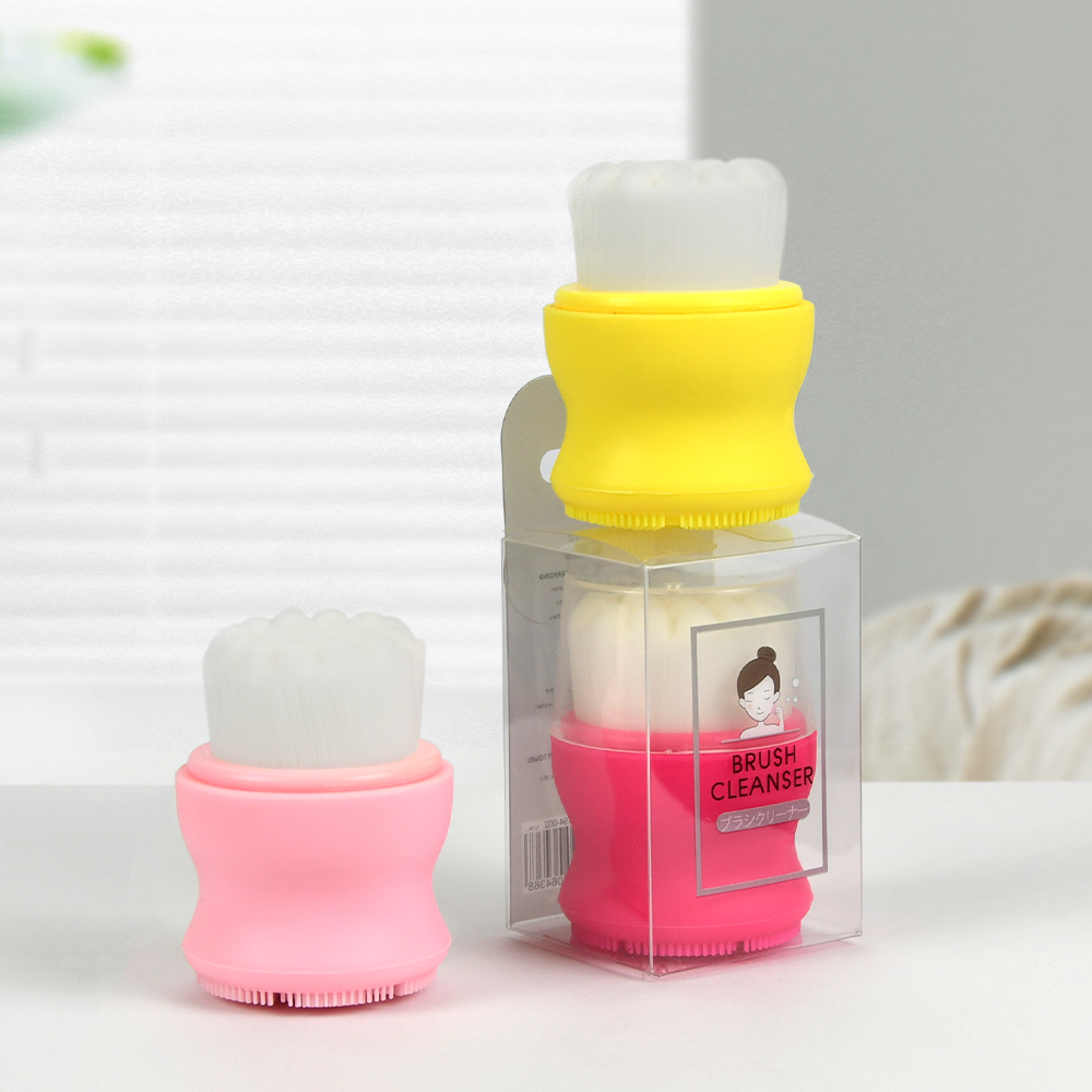 Double Side Soft Silicone Facial Cosmetic Cleansing Brush