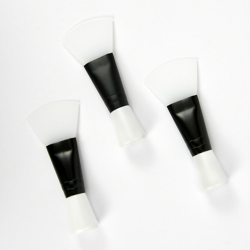 Mini White Short Handle Silicone Face Cream Mask Brush