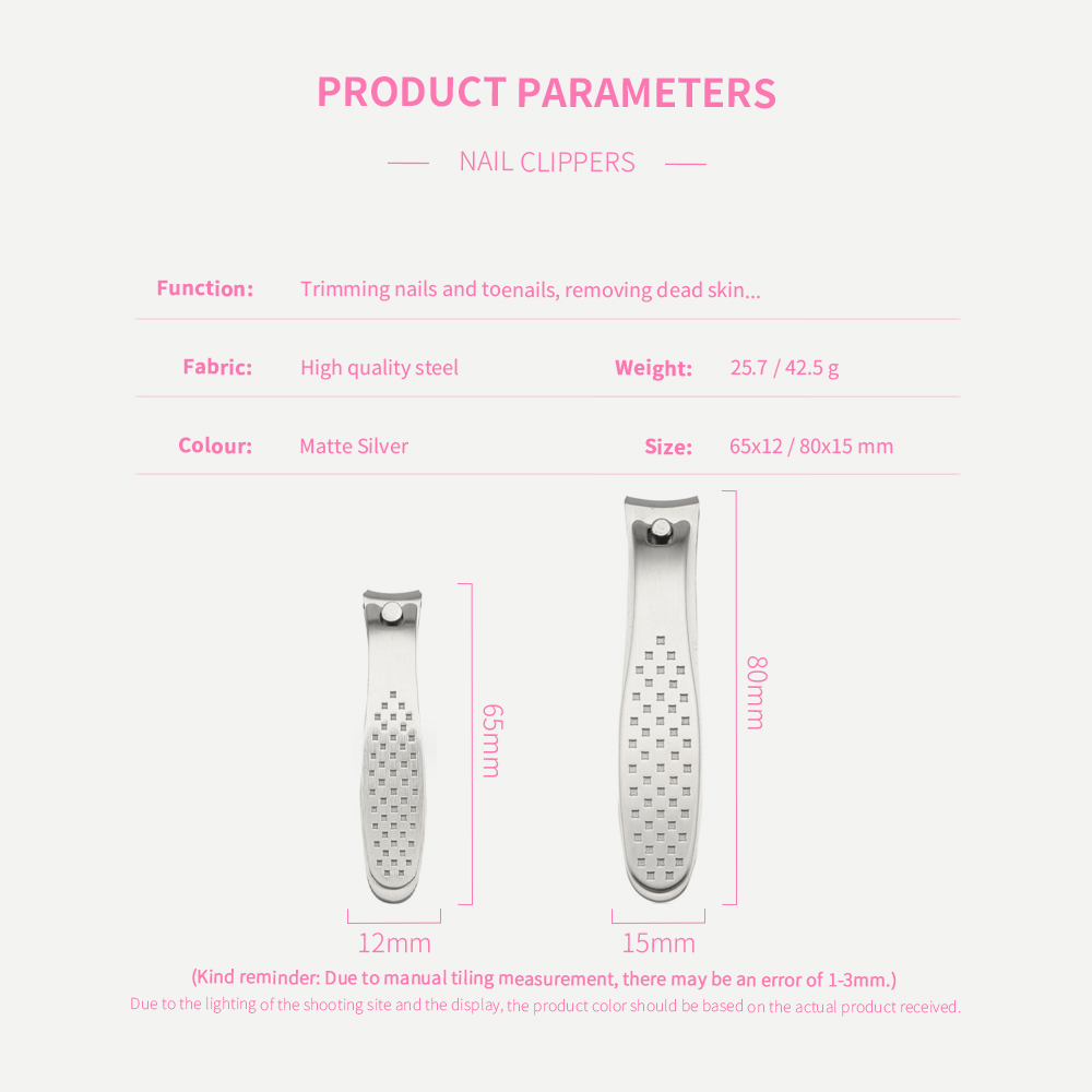Stainless Steel Hollowed Out Handle Nail Clipper