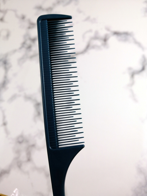 Carbon Fine Tooth Pin Tail Comb Metal Pin Rat Tail Comb