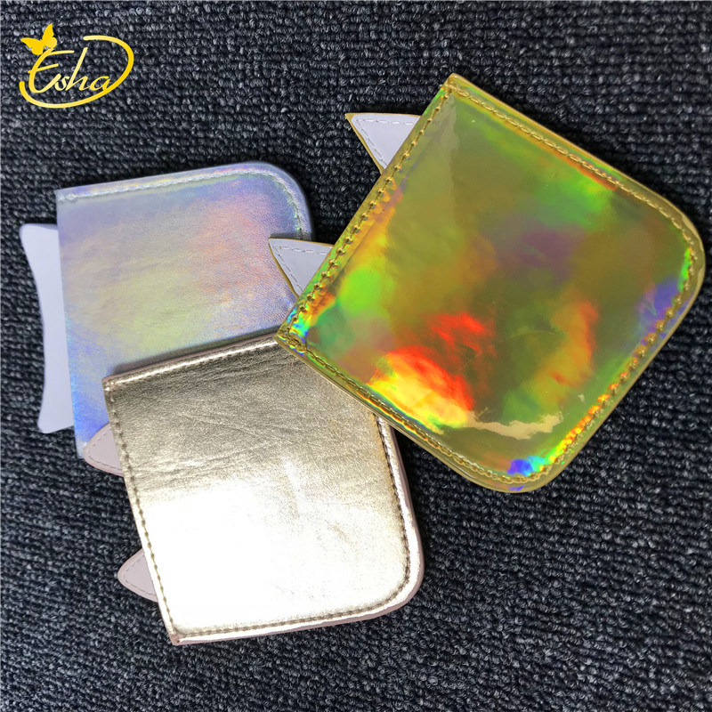 Custom Wholesale Circular PU Folding Cosmetic Mirror Cartoon Tin Pocket Mirror