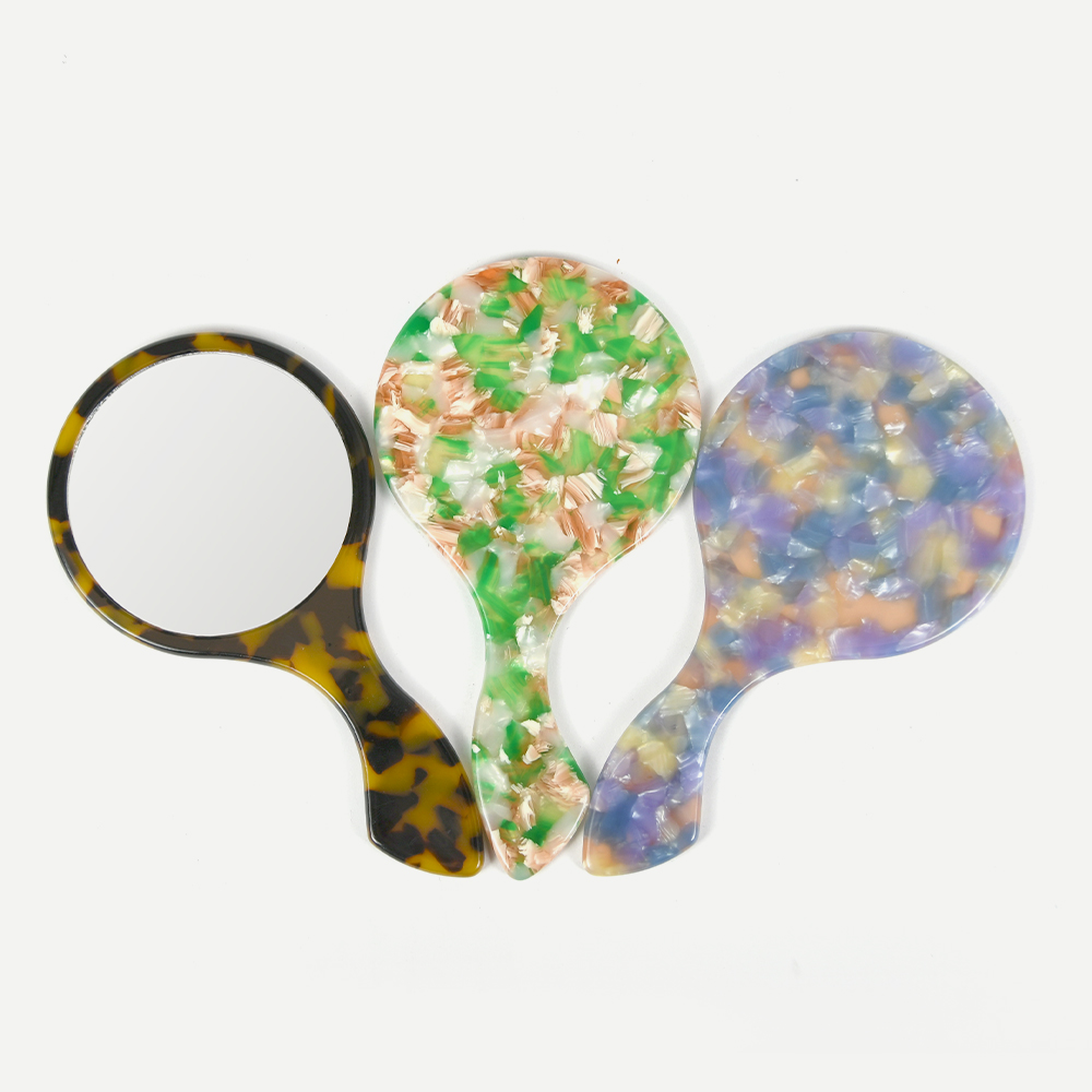 Hand held portable mirror makeup small pocket mirror