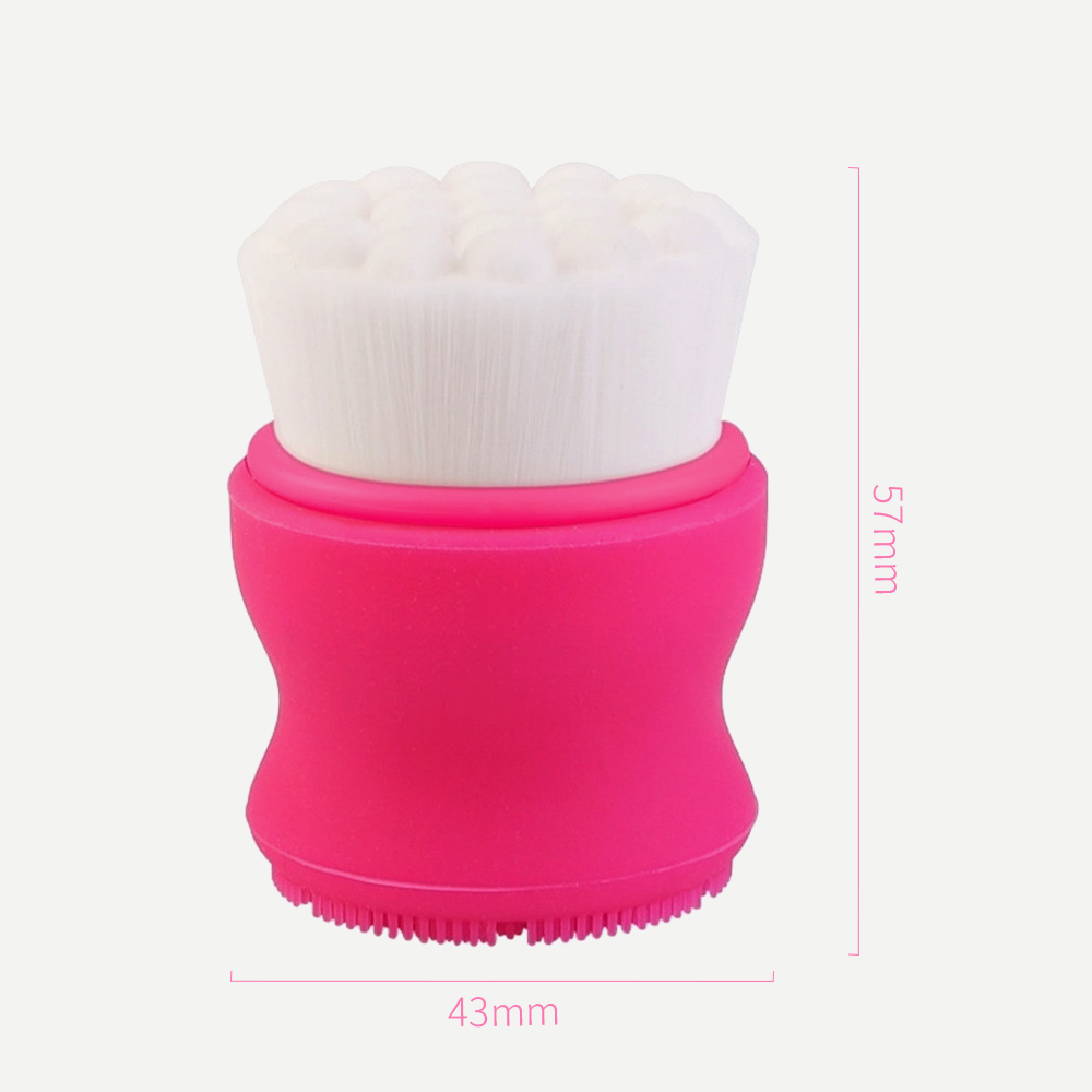 Double Side Soft Silicone Facial Cosmetic Cleansing Brush