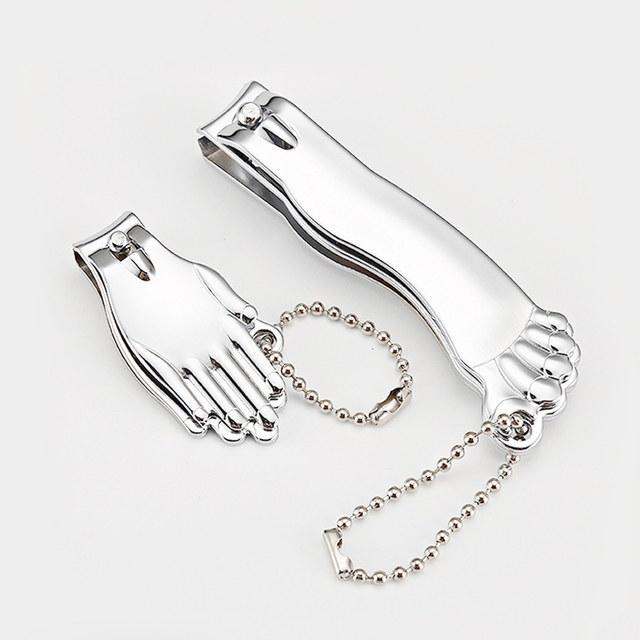 Black Silver Foot Shape Finger Toe Nail Clipper