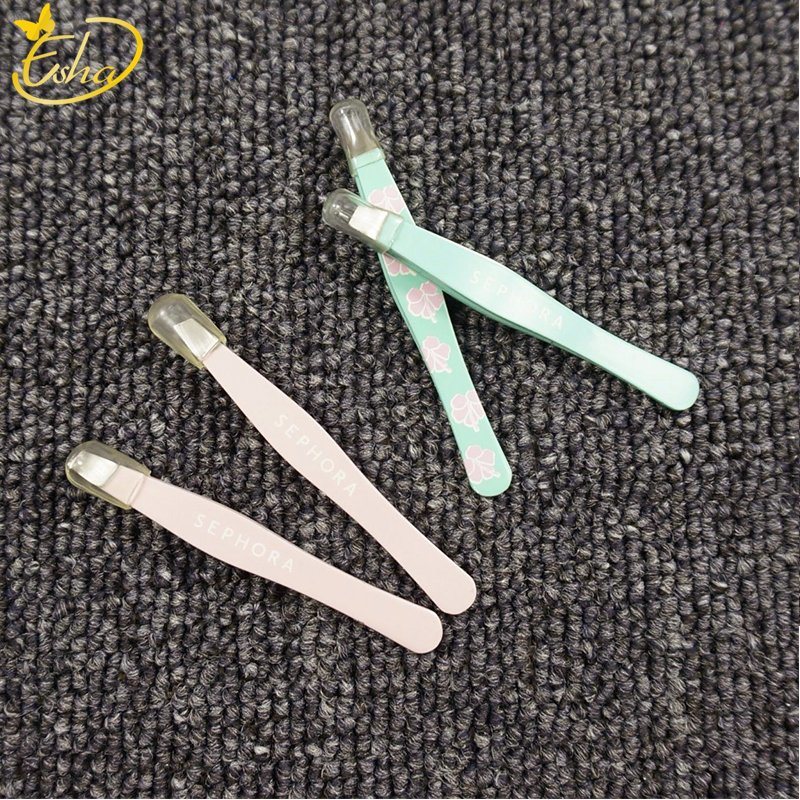 Mini Angled Slanted Eyebrow Stainless Steel Eyebrow Trimmer Eyelash Tweezers