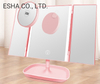 Three-Sided Folding LED Dresser Makeup Mirror