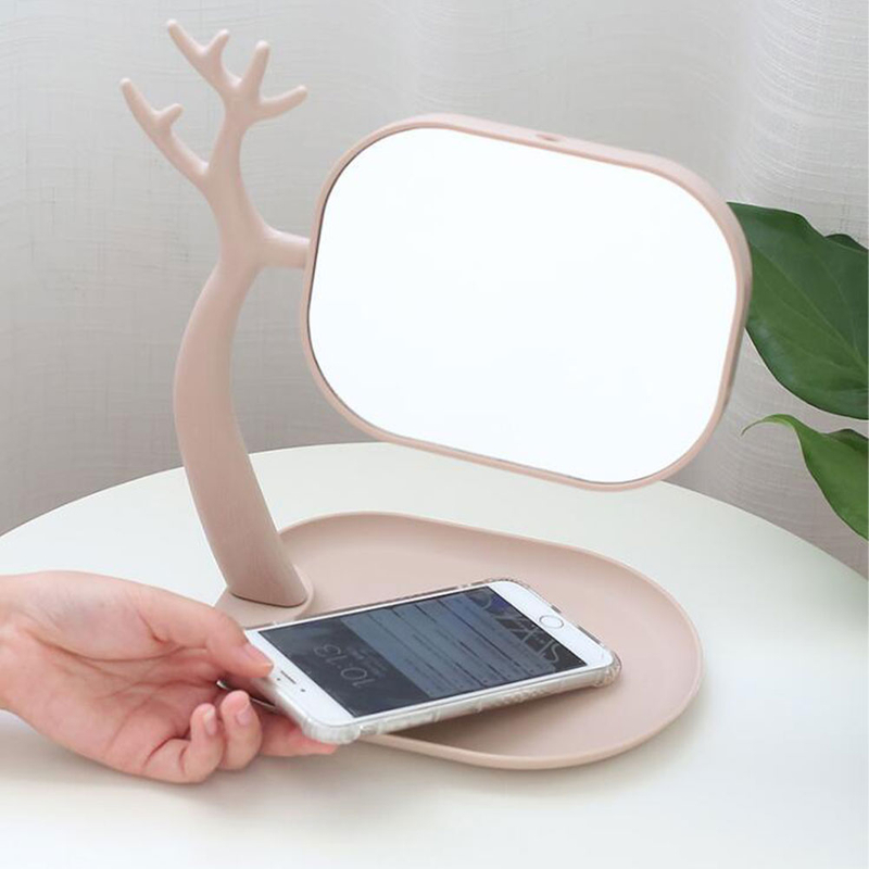 Plastic Stand up Multifunctional Cosmetic Mirror