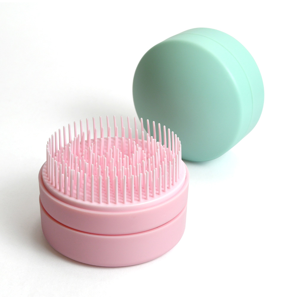 Scalp Exfoliator Care Hair Shampoo Brush With Makeup Mirror