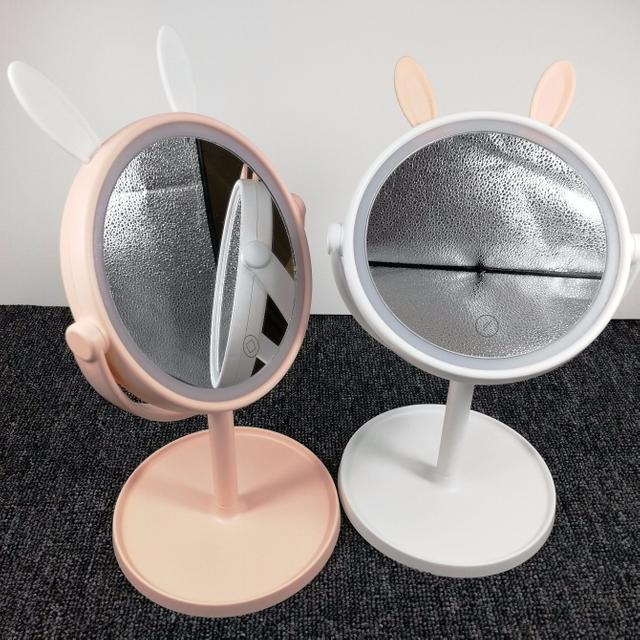 Rabbit Shape Custom LED Cosmetics Mirror