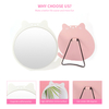 Cute Cat Adjustable Metal Folding Table Mirror