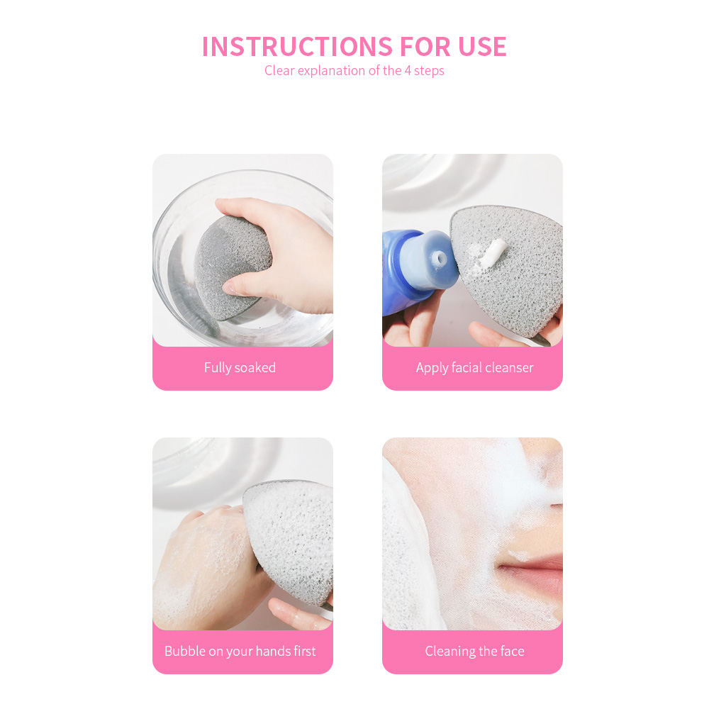 Waterdrop Shape Facial Cleansing Sponge