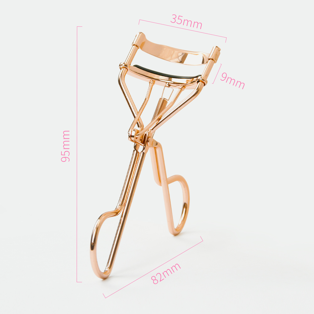 Gold False Eyelash Curler With Spring Auxiliary Tool