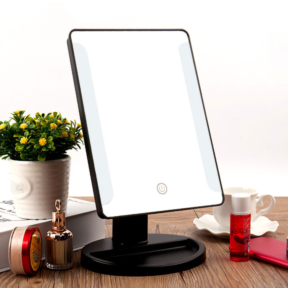 LED High Bright USB Charging Desktop Princess Mirror