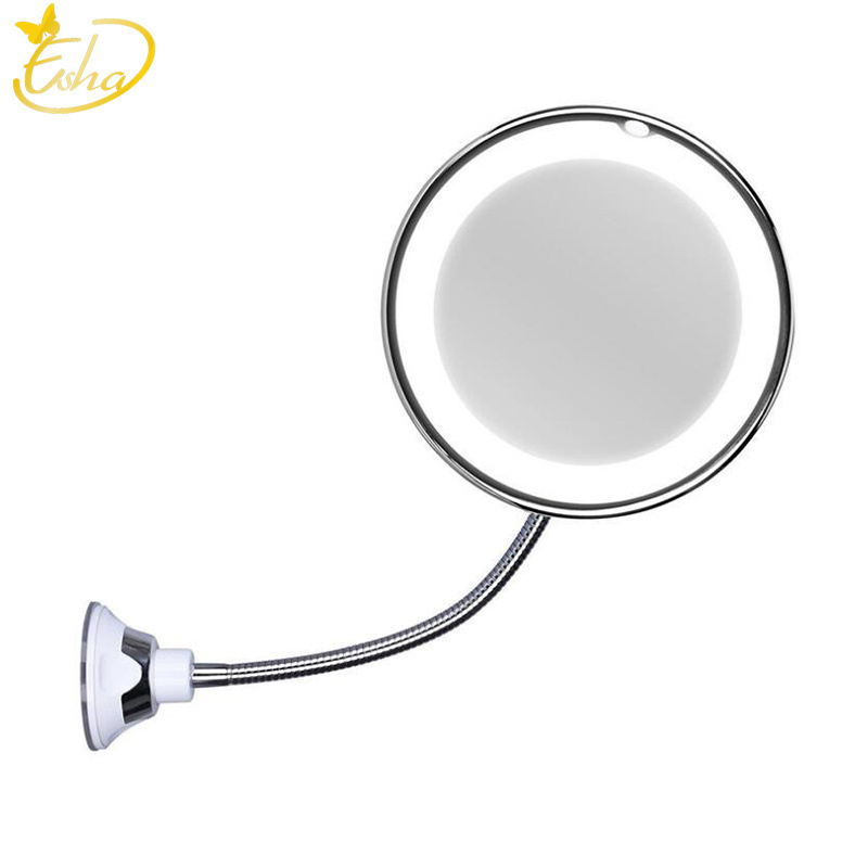 Home Desktop Folding Mirror with LED Light