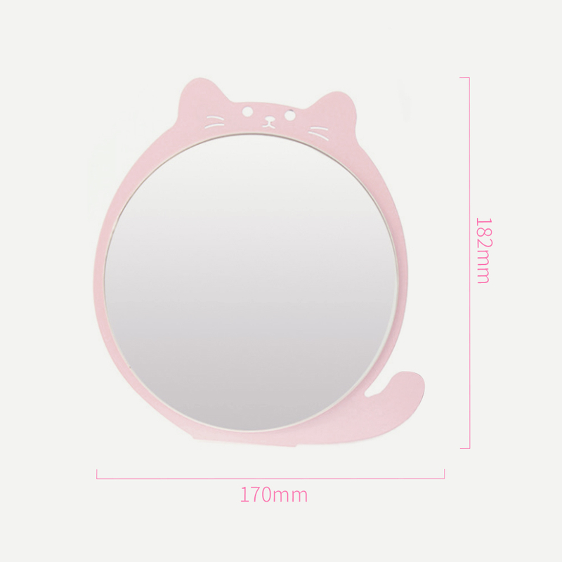 Cute Cat Adjustable Metal Folding Table Mirror