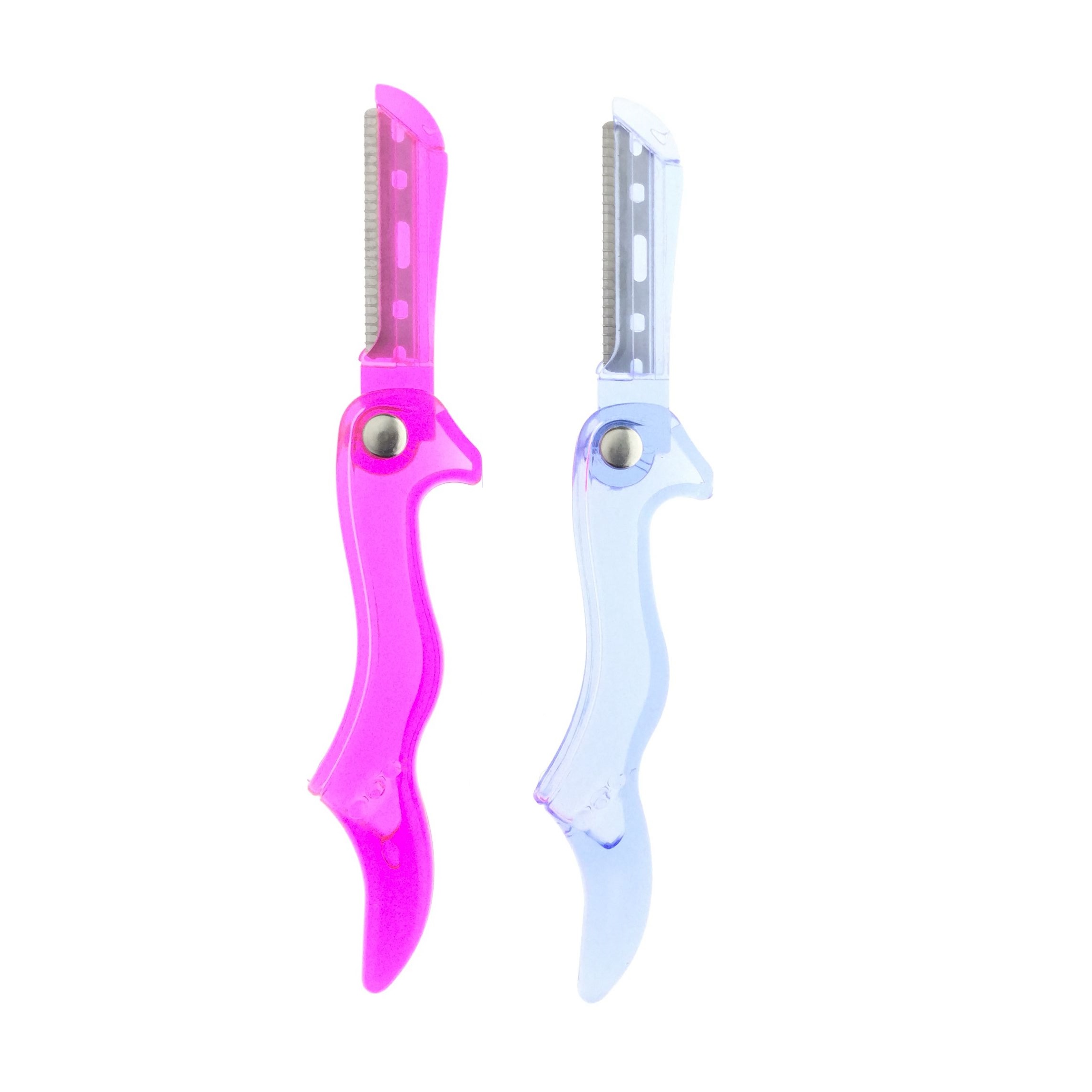 Portable Blue And Pink Folding Eyebrow Razor