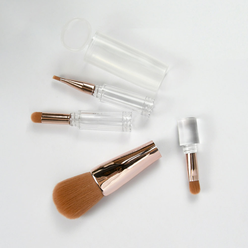 Retractable 4 in 1 Mini Makeup Brush Set