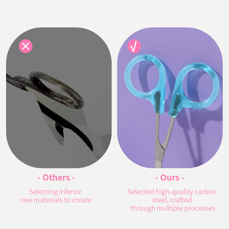 Colorful Plastic Handle Lash Scissors