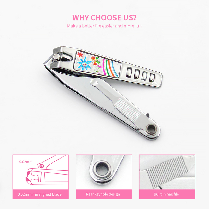 Carbon Steel Manicure Trimmer with Nail File