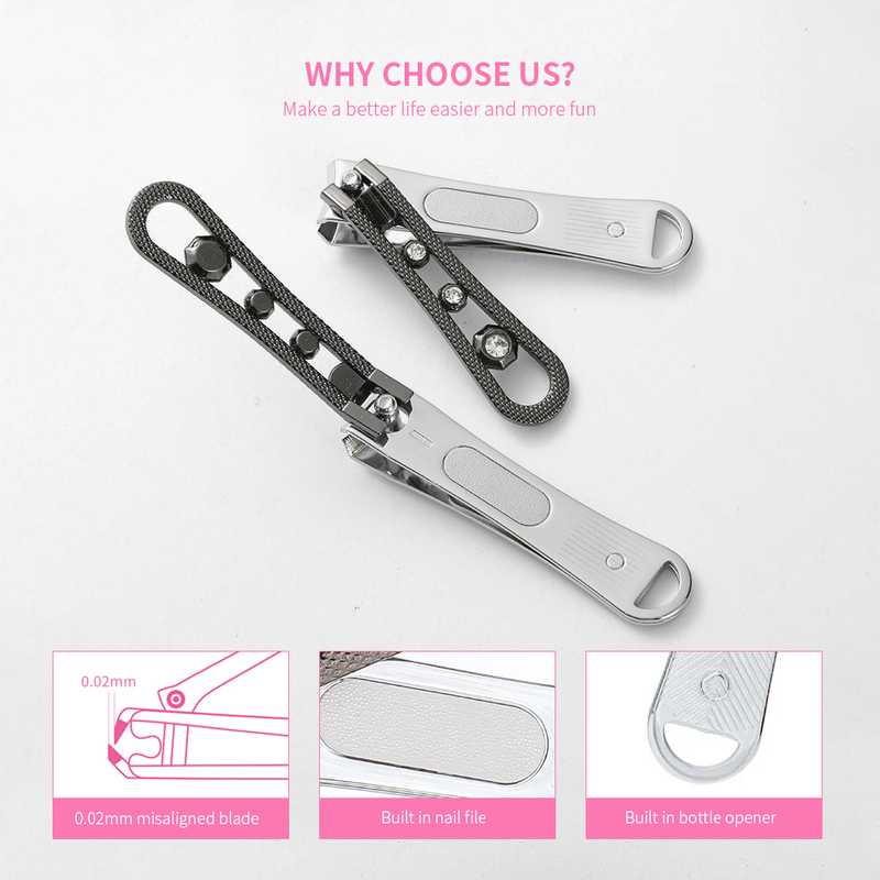 Luxury Diamound Cuticle Nail Clipper with Filer