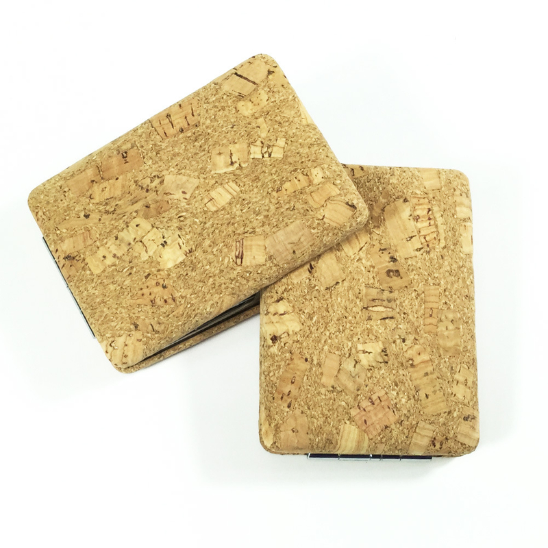 Cork Natural PU Makeup Cosmetic Mirror