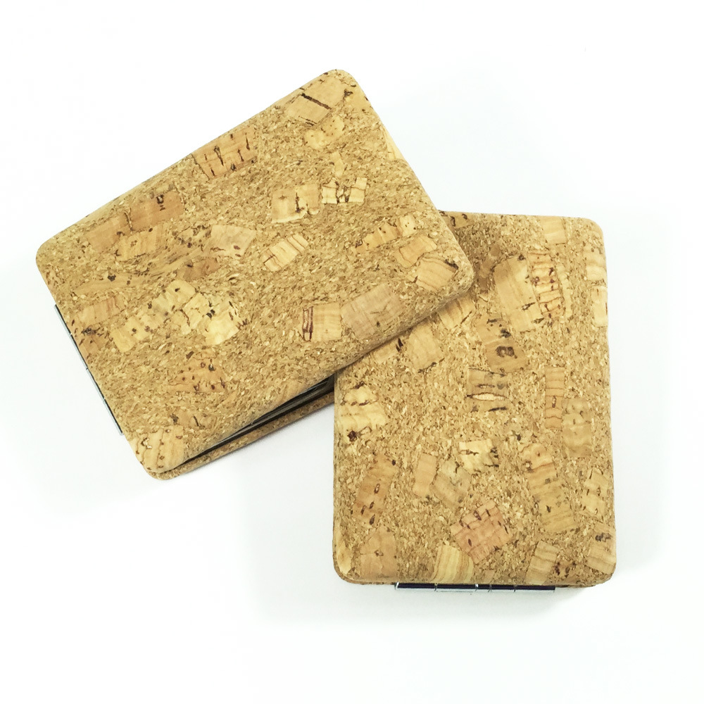 Cork Natural PU Makeup Cosmetic Mirror