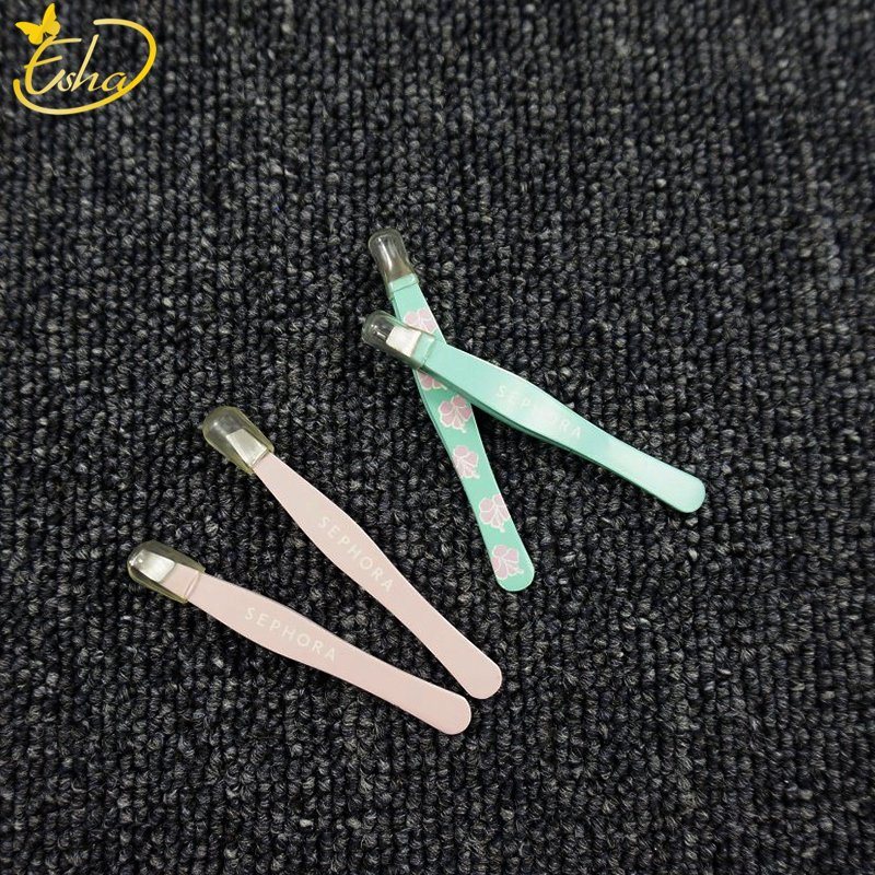 Mini Angled Slanted Stainless Steel Eyebrow Tweezers