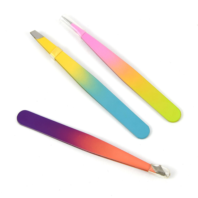 3-Tips Colour Eyebrow Clip & Eyelash Tweezer