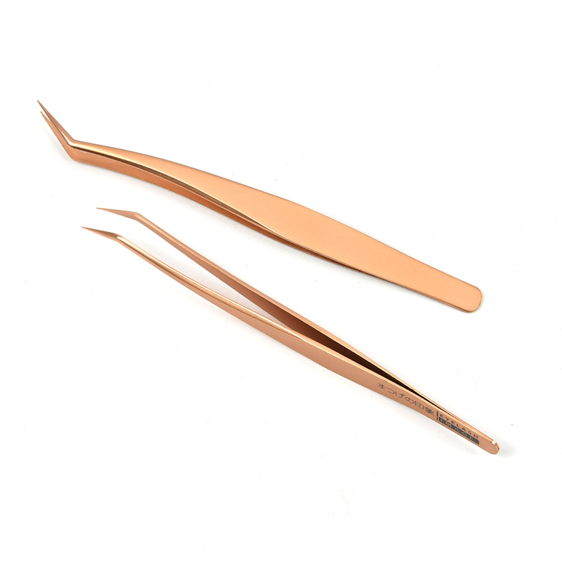 Metal Ultra Fine Tip Eyelash Tweezers